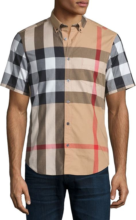 burberry red shirt men|authentic Burberry shirt.